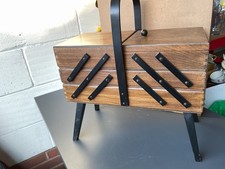 vintage wooden sewing box